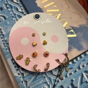 Free People Gold Earring Set